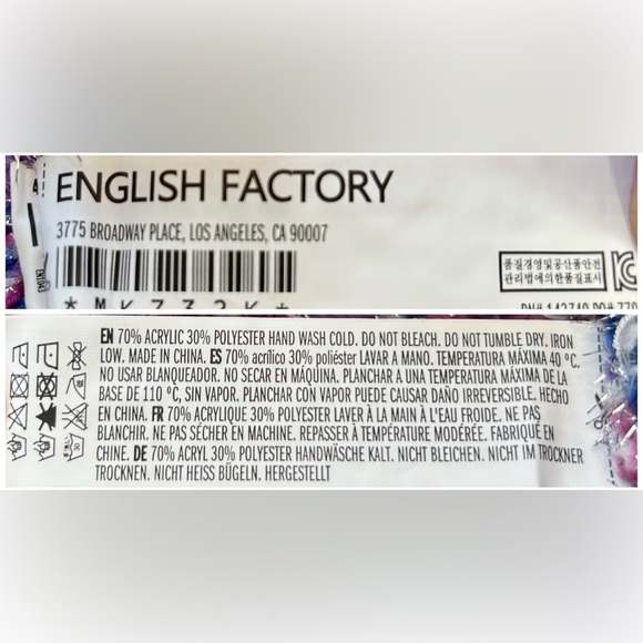 NWT English Factory Colorful, Shimmery, Texturized Mini Skirt, Elastic Waist, XS - Picture 6 of 8